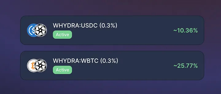 Liquidity pools currently offering liquidity mining rewards